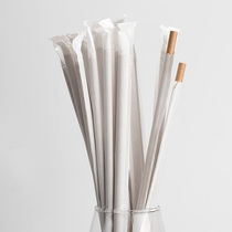 (6 caliber) paper straw disposable paper hot drink tube independent packaging environmentally friendly coffee White soy milk