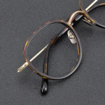 Japanese retro literary cavity tortoise tortoise color round frame frame for men and women pure titanium full frame ultra light myopia frame