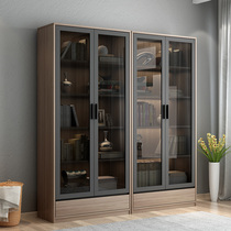 Simple modern bookcase Nordic glass door study bookcase locker bookshelf file cabinet display cabinet combination cabinet