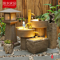 Japanese courtyard flowing water landscape garden balcony water system staircase indoor outdoor sink fish pond landscape decoration decoration