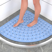Fan-shaped curved semicircular shower room bathroom floor mat Toilet bath household silicone foot mat Bathroom non-slip mat