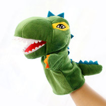 Dinosaur hand puppet can be Zhang mouth early-teach interaction doll Bullet animal mouth can move toy cat pooch glove