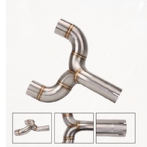 Huanglong 600 Benelli Benelli 600 modified stainless steel exhaust pipe middle double row bifurcation