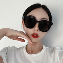  Korean version of the black face mask thin round cool glasses female net red polarized sunglasses large frame fat face street shot sunglasses male