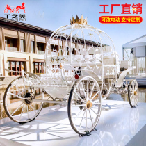 Spot Clear Cabin European-style Flowers Princess Pumpkin Carriage Outdoor Wedding Flowers Car Commercial Props Tour Iron Art Carriage