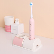 Couple double electric toothbrush holder base silicon algae mud suction electric toothbrush placement rack table toothbrush containing seat