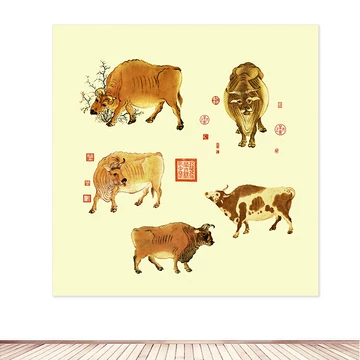 五牛图高清挂画-五牛图高清挂画促销价格、五牛图高清挂画品牌- 淘宝