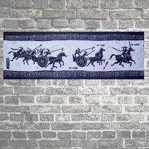 Yunnan ethnic characteristics Dali Lijiang Inn style hanging wall painting hand batik door painting car horse auspicious