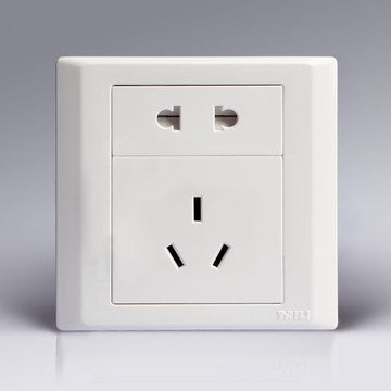 泰力开关插座16a 空调三孔 带二孔 多功能两极带接地五孔插座