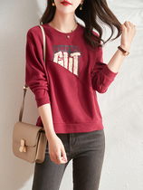Foreign trade original single Italian womens clothing single outside single clearance export European goods loose round neck sweater long sleeve shirt Women
