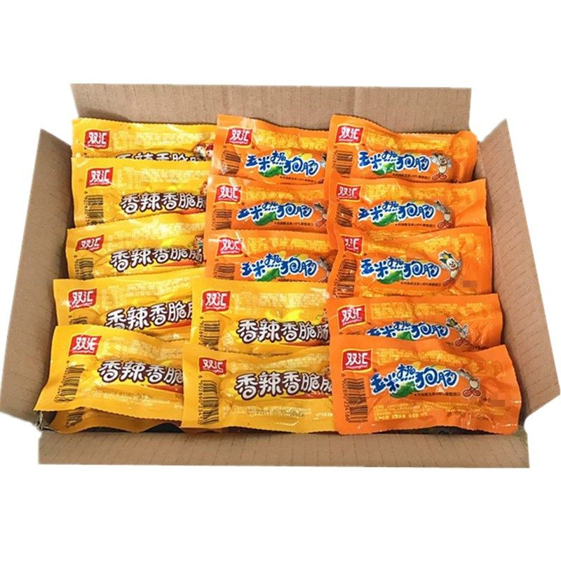 Shuanghui corn hot dog intestine spicy crispy intestine 32g ready-to-eat ham sausage corn intestine combination box whole box 60 pieces