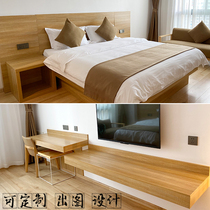 Hotel furniture design Fast boutique simple rooms Apartment bed and breakfast Double standard room big bed full set of customization