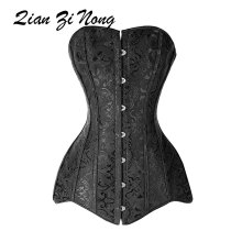 European and American court sculpting clothes extended bag crotch body steel thin waist waist waist belly corset Jacquard