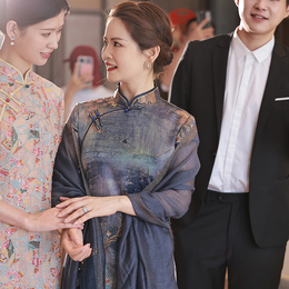 Elysium 《Qinghan》Xin-law's wedding dress can usually wear a wedding mother's cheongsam dress dinner autumn