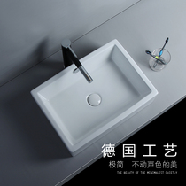 Countertop basin Square with overflow washbasin Countertop basin Art basin Simple hotel washbasin Bathroom washbasin