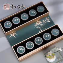 2021 new high-grade one small bubble Green Tea white tea small tea cans packing box empty gift box 10 cans 20 cans Fenghua