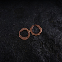 Tibetan purple gold gold brass ring accessory accessory small element number ring accessory