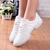 New competitive bodybuilding competition shoes cheerleading small white shoes non-slip soft soled aerobics shoes square dance shoes Net Red