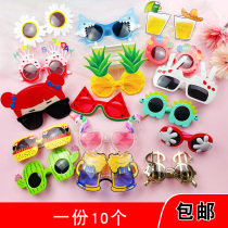 Small Red Book Co-Style Party Decorations Glasses Mesh Red For Funny Birthday Spectacle Birthday Party Decorative Glasses