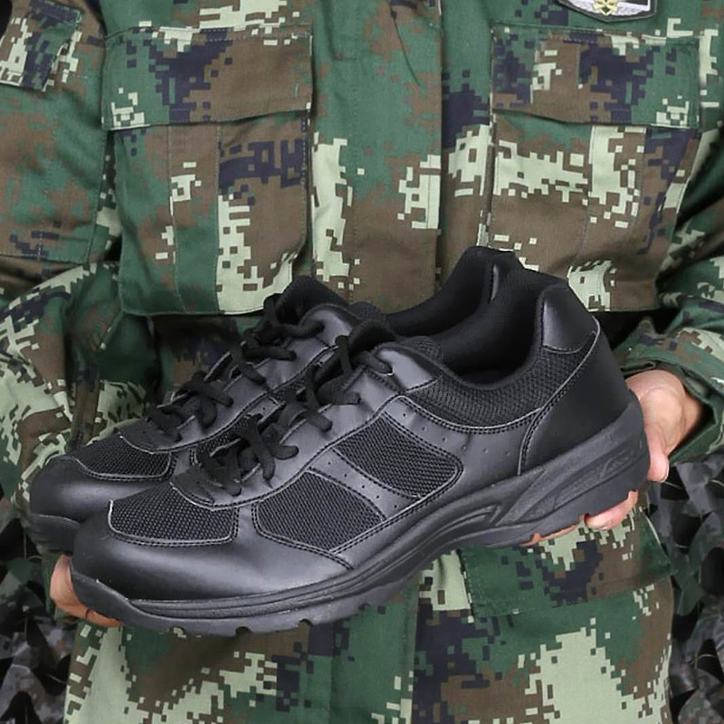3539 genuine distribution new style 07a training shoes black military shoes men running training liberation shoes fire rubber shoes