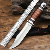 Outdoor knife blade knife self-defense Cold weapon fighting tactical knife Tritium knife Carry straight knife field knife