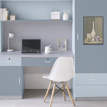 Simple Morandi color wallpaper ins Wind Nordic student dormitory decoration dormitory desktop book cabinet University