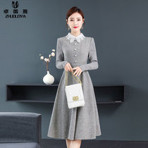 Inside with coat dress womens autumn and winter skirt 2021 New Size long winter padded temperament