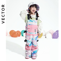 VECTRO childrens ski pants girls double board thick warm medium children snow pants outdoor ski equipment