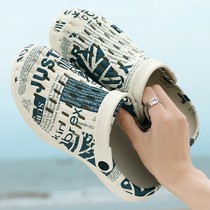 MAROLIO designer tide goods~hole shoes mens summer beach shoes non-slip sandals tide wear cool drag mens Baotou