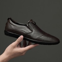 MAROLIO selection ~ autumn leather soft bottom non-slip mens business leisure leather shoes pure leather pedal Bean shoes