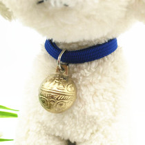 Pet dog Golden Retriever puppy supplies Labrador copper bell clang decoration Husky Teddy Puppy Cat collar