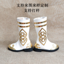 Childrens dance shoes Mongolian Tibetan Xinjiang dance stage performance dance boots children folk dance shoes