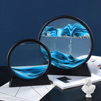 Hourglass creative ornaments liquid decompression quicksand painting office desktop bedside table living room decorations birthday gifts