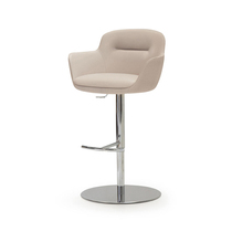 Italian leather bar chair simple light luxury bar chair swivel lift high stool home designer island bar chair