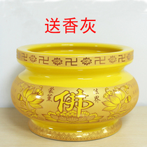 The Buddha incense burner dedicated ceramic incense bowl wealth censer incense plug big trumpet censer buddhism appliance censer home indoor