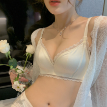 Weimei unscented underwear womens thin chest small Collection Collection of auxiliary milk anti-sagging adjustment type upper support bra set