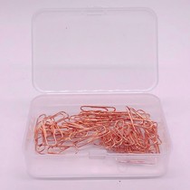 Golden colorful rose gold coated paper clip thick paper clip large office supplies rotary needle pin