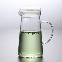 Gongway cup glass ribbon tea leak integrated thickened heat-resistant tea cup large Crescent male cup green tea filter bubble teapot