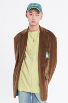11st Crops | 11stcrops original Tide brand corduroy colorblock wash vintage brown blazer