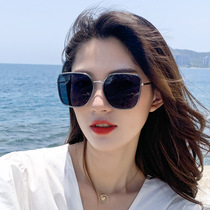 Sunglasses woman 2022 new INS Korean version wave anti-UV glasses mesh red large frame polarized face small sunglasses