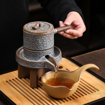 Lazy Stone Mill tea set single rotating water kung fu teapot retro operation automatic tea tea brewing machine