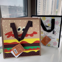Japanese Hamburger Witch House Emergency Totoro Snoopy Lunch Box Heat Insulation Cold Preservation Meal Bag