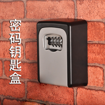 Home door wall-mounted storage box outdoor anti-theft password box cats eye decoration homestay key storage box