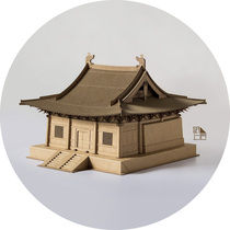 Shaolin Temple Chuzu Temple Hall Paper Craftsman Handmade Chinese Ancient Architecture Model Wenchuang Dou Tong Design