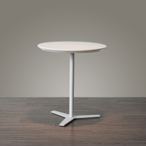Modern minimalist living room sofa side table white round European corner table balcony model room mobile coffee table coffee table