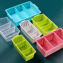 Desktop plastic rectangular storage basket drawer divider Box Kitchen bathroom hollow large snack basket