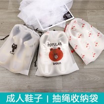 Childrens shoes storage artifact shoes storage bag dust-proof and moisture-proof drawstring drawstring pocket student dormitory finishing shoe bag