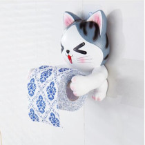 Toilet creative 3D cat star tissue box Toilet dog tissue holder European style hole-free hanging toilet paper