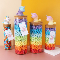 Lucky Stars Wish Bottle Glass Drifted Empty Can Paper Cranes Paper Strips Handmade Diy Send Boyfriend Birthday Presents