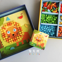 Baby play cross-border mushroom nail shape puzzle puzzle painting Baby children early education hand-eye coordination educational toys for men and women